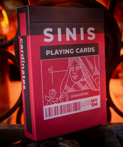Sinis (Raspberry and Black) Playing Cards by Marc Ventosa