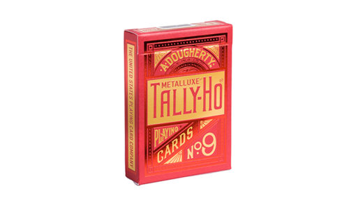 Tally-Ho Red (Circle) MetalLuxe Playing Cards