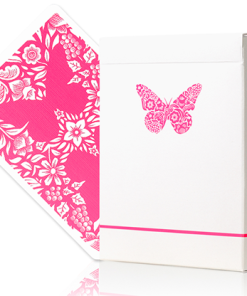 Butterfly Worker Marked Playing Cards (Pink)